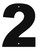 HOUSE NUMBERS Metal Wall Decor Two 2