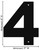 HOUSE NUMBERS Metal Wall Decor Four 4 Dimensions
