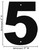 HOUSE NUMBERS Metal Wall Decor Five 5 Dimensions