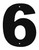 HOUSE NUMBERS Metal Wall Decor Six 6