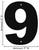 HOUSE NUMBERS Metal Wall Decor Nine 9 Dimensions