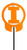 ILLINOIS ILLINI Metal Steel Orange Rain Gauge