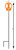 ILLINOIS ILLINI Metal Steel Rain Gauge