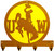 WYOMING COWBOYS Metal Key Chain Holder Hanger 