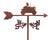 OLD MAN ON TRACTOR WITHOUT RING Flower Pot Birdhouse Steel Weathervane
