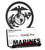 US MARINES Black Business Card Holder