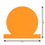 BLANK Orange Metal Backer Plate for Key Chain Holder Dimensions