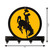 WYOMING BUCKING HORSE Metal Key Chain Holder Hanger