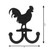 ROOSTER CUCKOO CHICKEN Metal Wall Leash Holder Coat Hooks Dimensions
