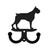 BOXER Dog Metal Wall Leash Holder Coat Hooks 