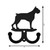 BOXER Dog Metal Wall Leash Holder Coat Hooks Dimensions