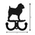 BRUSSELS GRIFFON Dog Metal Wall Leash Holder Coat Hooks Dimensions