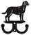 LABRADOR Dog Metal Wall Leash Holder Coat Hooks