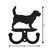PBGV Dog Metal Wall Leash Holder Coat Hooks Dimensions