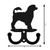PORTUGUESE WATER Dog Metal Wall Leash Holder Coat Hooks Dimensions