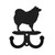 SPITZ SAMOYED AMERICAN ESKIMO Dog Metal Wall Leash Holder Coat Hooks