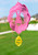EASTER BUNNY Cloud Swirly Metal Wind Spinner