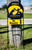 IOWA HAWKEYES Collegiate Logo Metal Yard Sign