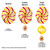IOWA STATE I STATE Collegiate Swirly Multi Color Metal Wind Spinner