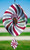 MONTANA GRIZZLIES Collegiate Swirly Multi Color Metal Wind Spinner
