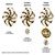 PURDUE BOILERMAKERS Collegiate Swirly Multi Color Metal Wind Spinner