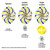SDSU JACKRABBITS Collegiate Swirly Multi Color Metal Wind Spinner 