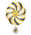 MICHIGAN WOLVERINES Collegiate Swirly Multi Color Metal Wind Spinner