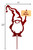 GNOME Maroon "Grumpy Greg" Metal Yard Stake  - Dimensions