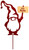 GNOME Maroon "Grumpy Greg" Metal Yard Stake 