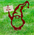 GNOME Maroon "Grumpy Greg" Metal Yard Stake 