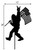 BIGFOOT SASQUATCH WITH FLAG Metal Yard Stake