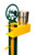 GREEN TRACTOR Steel Metal Lawn Scoreboard Yard Score Keeper Cup Holder