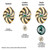 NOTRE DAME FIGHTING IRISH Collegiate Swirly Multi Color Metal Wind Spinner Description