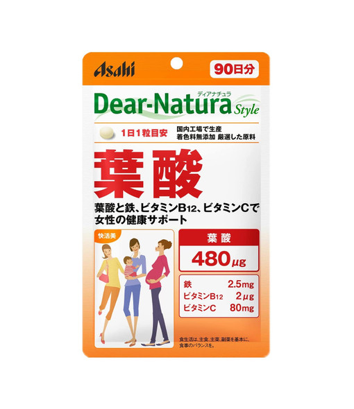 Японский БАД Dear Natura Folic Acid Фолиевая кислота 90 дней