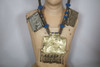 Ornate Vintage Afghan Bedouin Necklace with 3 Box Pendants