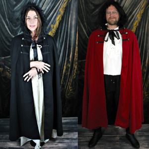 Fleece Cape With Faux Fur Hood Fleece Cape With Faux Fur Hood