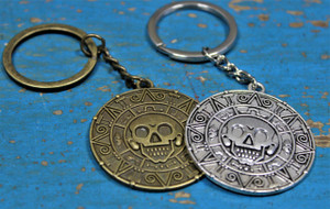 Pirate Coin Aztec Keychain