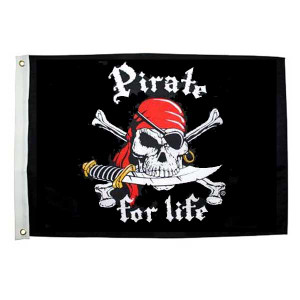 3x5 Pirate For Life Flag 3x5 Pirate For Life Flag