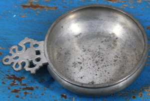 L.H. Vaughan Pewter Porringer /  Bleeding Bowl