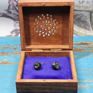 Mourning Enamel Ear Bobbles