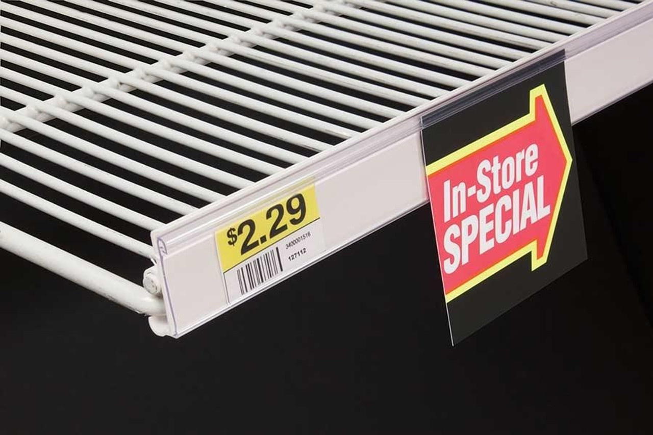 Shelf Strips, Data Strip® SuperGrip® Label Holder for Wire Shelf (Box of 50)
