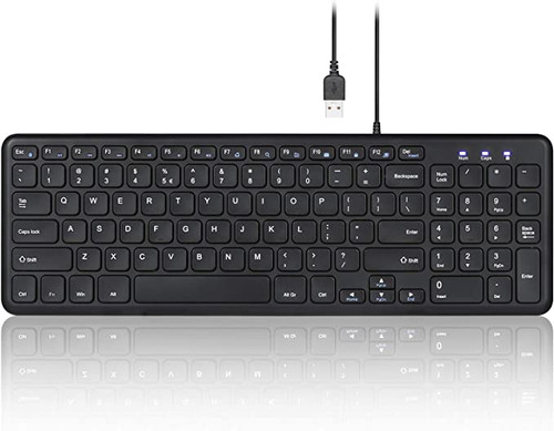 Wired 10 Key Silent USB Scissor Keyboard