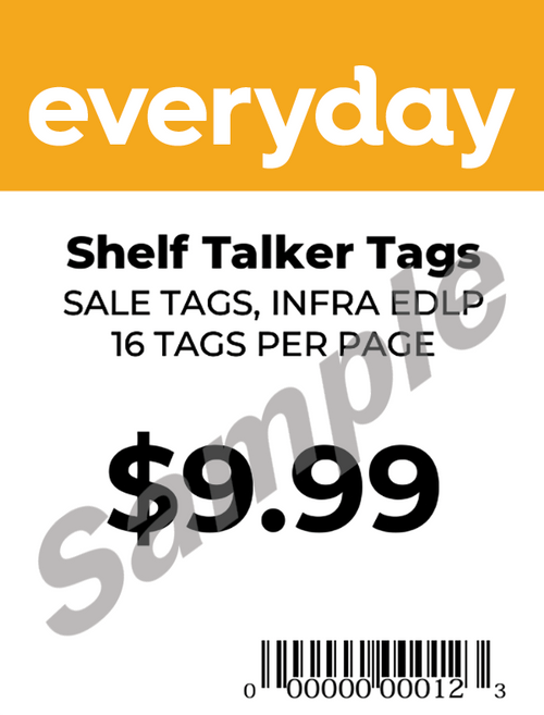 FREE SHIPPING! - Shelf Tags - GREEN Price Tags, Count 32 per sheet (3200  Labels, 100 Sheets)