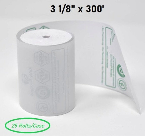 FREE SHIPPING! - EcoThermal Receipt Roll 3 1/8" x 300' POS Point of Sale Cash Register Paper Roll Tape (Case of 25) FREE SHIPPING! - EcoThermal Receipt Roll 3 1/8" x 300' POS Point of Sale Cash Register Paper Roll Tape (Case of 25)