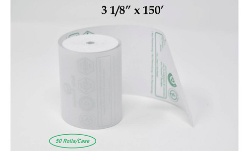 FREE SHIPPING! - EcoThermal Receipt Roll 3 1/8" x 150' POS Point of Sale Cash Register Paper Roll Tape (Case of 50) FREE SHIPPING! - EcoThermal Receipt Roll 3 1/8" x 150' POS Point of Sale Cash Register Paper Roll Tape (Case of 50)