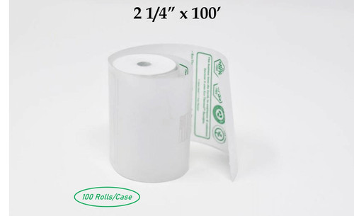 FREE SHIPPING! - EcoThermal Receipt 2 1/4" x 100' POS Point of Sale Cash Register Paper Roll Tape (Case of 100) FREE SHIPPING! - EcoThermal Receipt 2 1/4" x 100' POS Point of Sale Cash Register Paper Roll Tape (Case of 100)