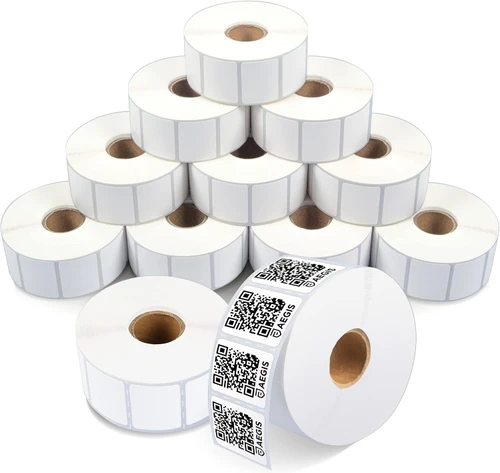 Direct Thermal Shelf Tags 1.25"x1" (case) 12 Rolls