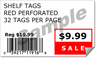 FREE SHIPPING! - Shelf Tags - GREEN Price Tags, Count 32 per sheet (3200  Labels, 100 Sheets)