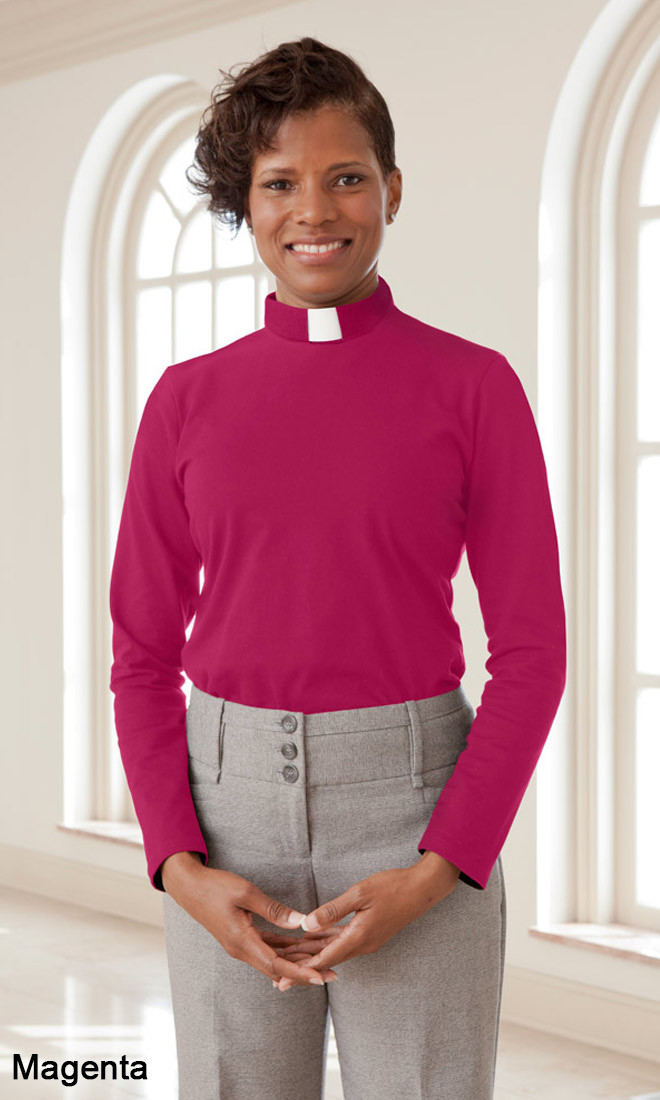 Long Sleeve Knit Shirt with Tab Collar | Sacred Stitches