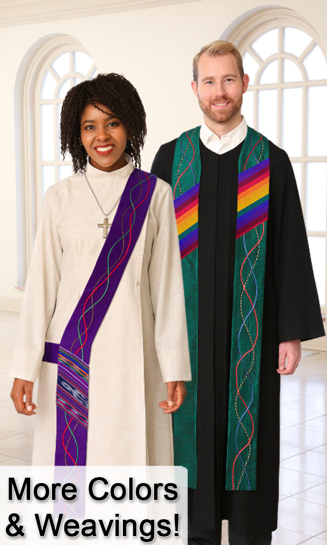 和ROBE / WA RM STOLE Guatemalan River of Life - Pastor or Deacon Stole | Sacred Stitches